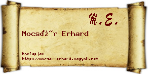 Mocsár Erhard névjegykártya